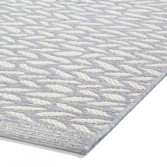 St Austell outdoor rug -Grey & Cream - Image 3
