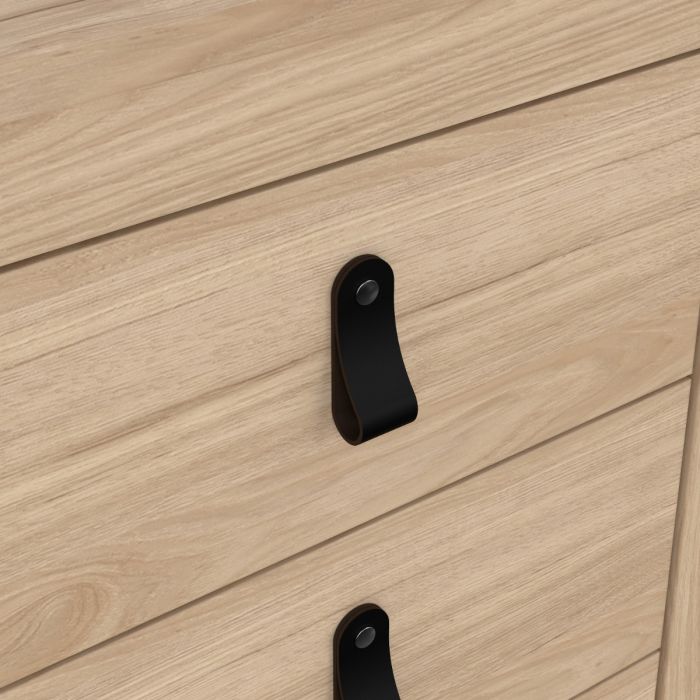 Loft Bedside Table 3 Drawers in Jackson Hickory Oak - Image 3