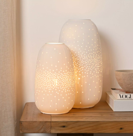 White ribbed lamp - 2 sizes - Image 6