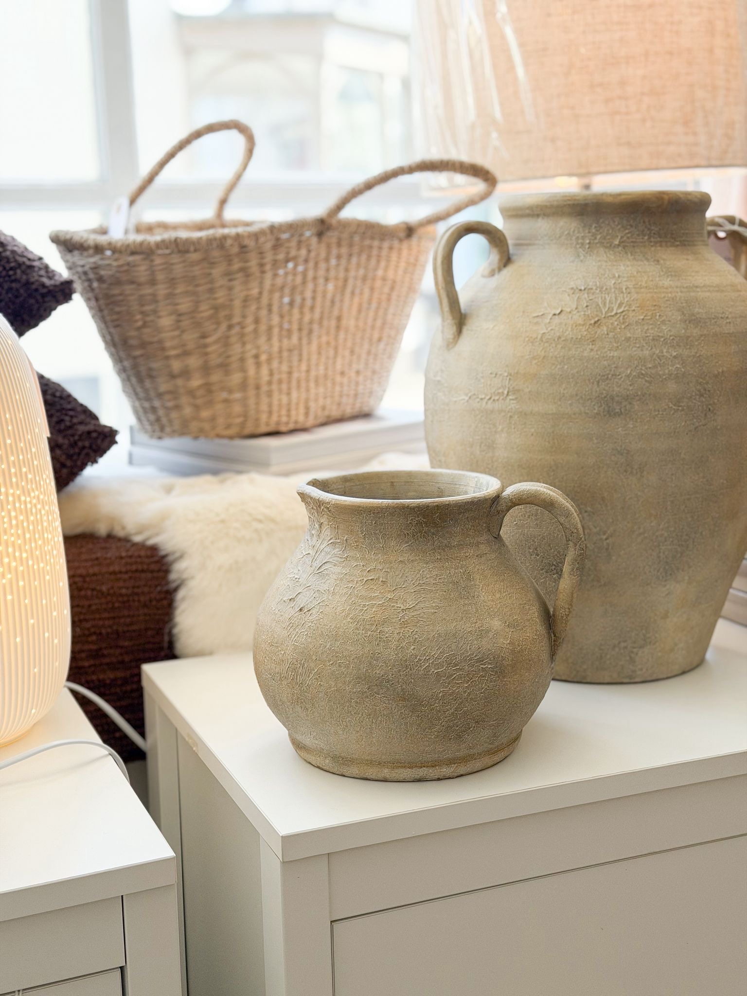 Rustic large farmhouse ceramic jug - Image 3